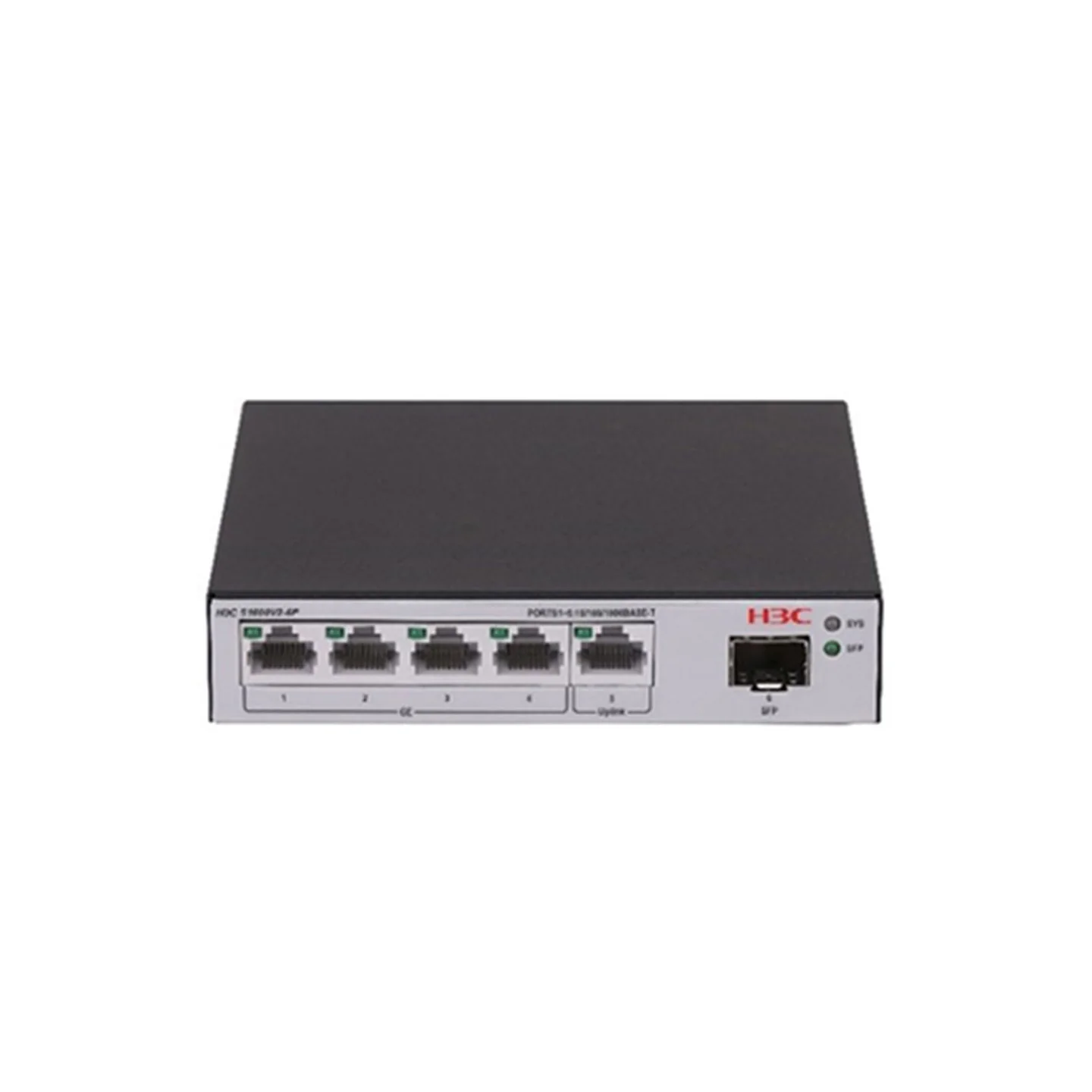 H3C S1600V2-6P-HPWR 4xPoE+ + 1xGE + 1xSFP PoE SMB Switch