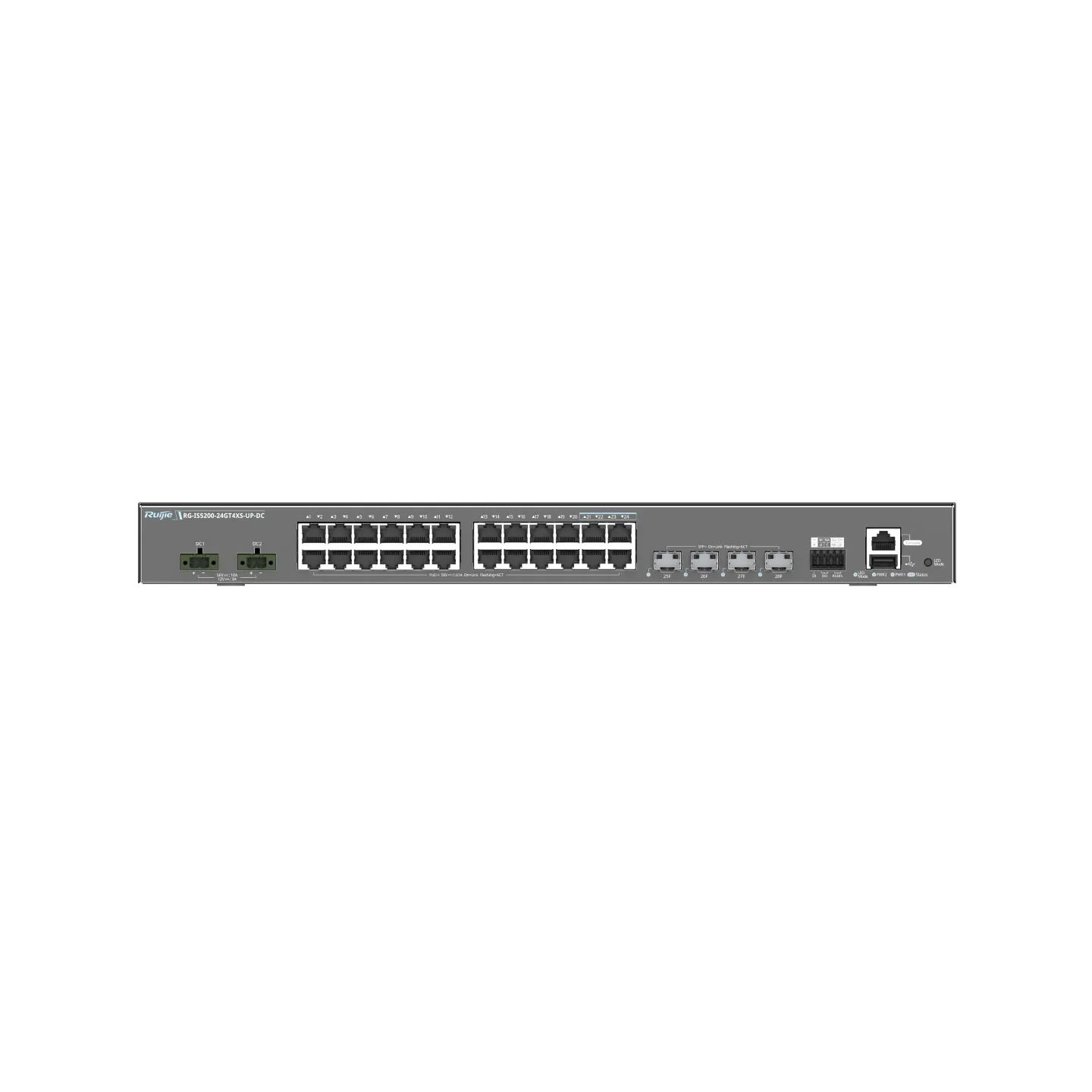 Ruijie RG-IS5200-24GT4XS-UP-DC Industrial 24-Port PoE+ Switch 4×10G Uplinks - Image 3