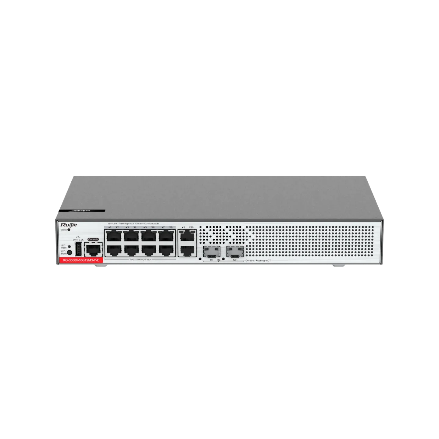 Ruijie RG-S5000-10GT2MS-P-E 10×1G PoE+ & 2×2.5G SFP Layer 2+ Switch - Image 2